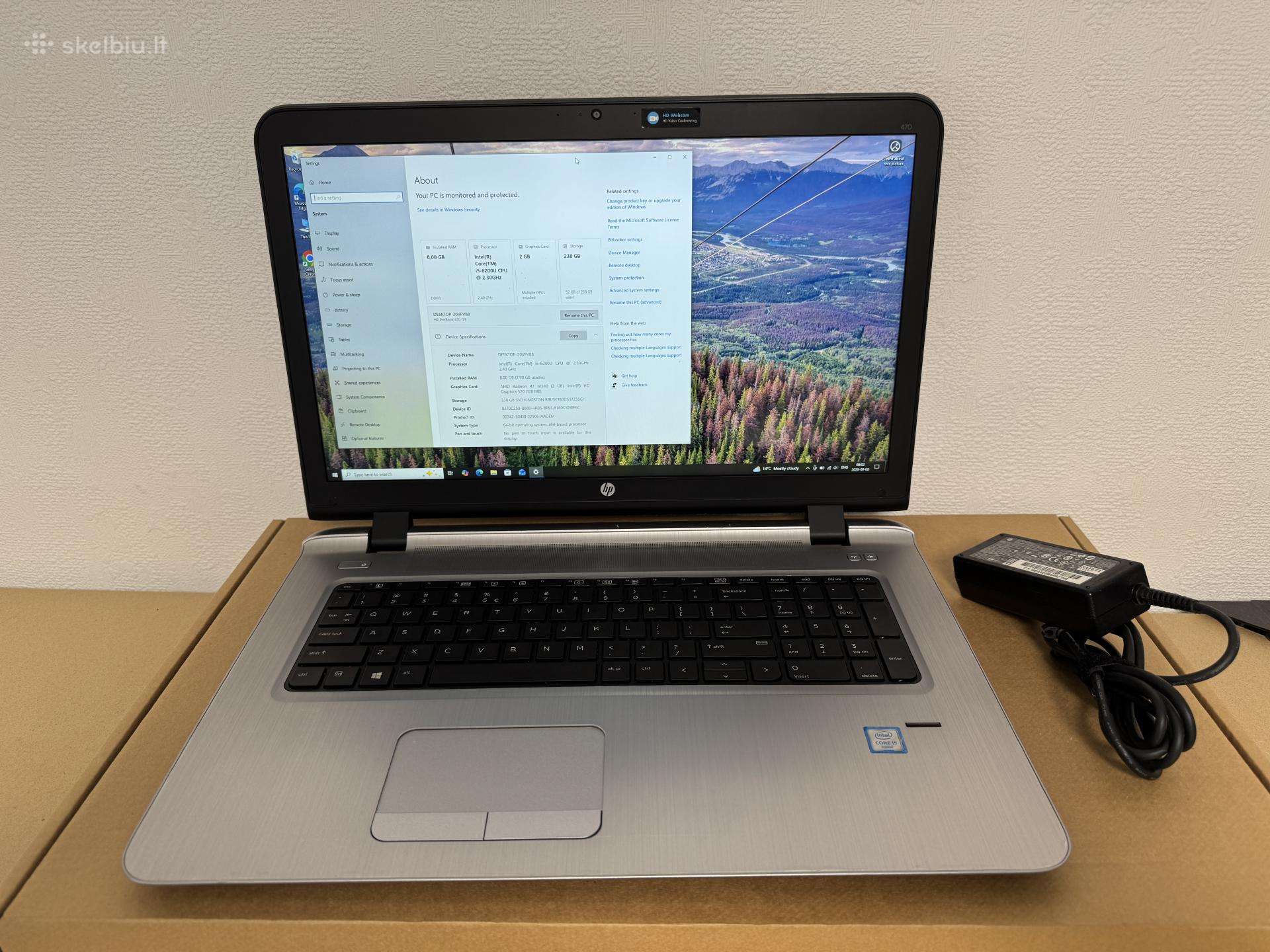 Hp Probook 470 G3 dideliu ekranu 17,3"