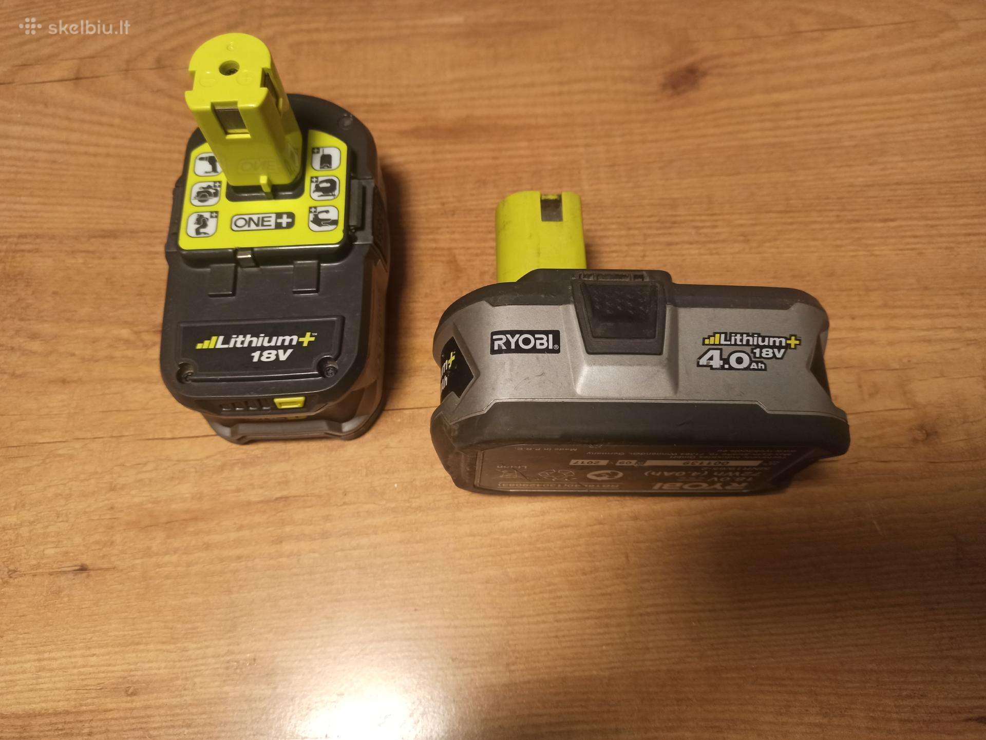 Ryobi 18v 4ah akumuliatoriai