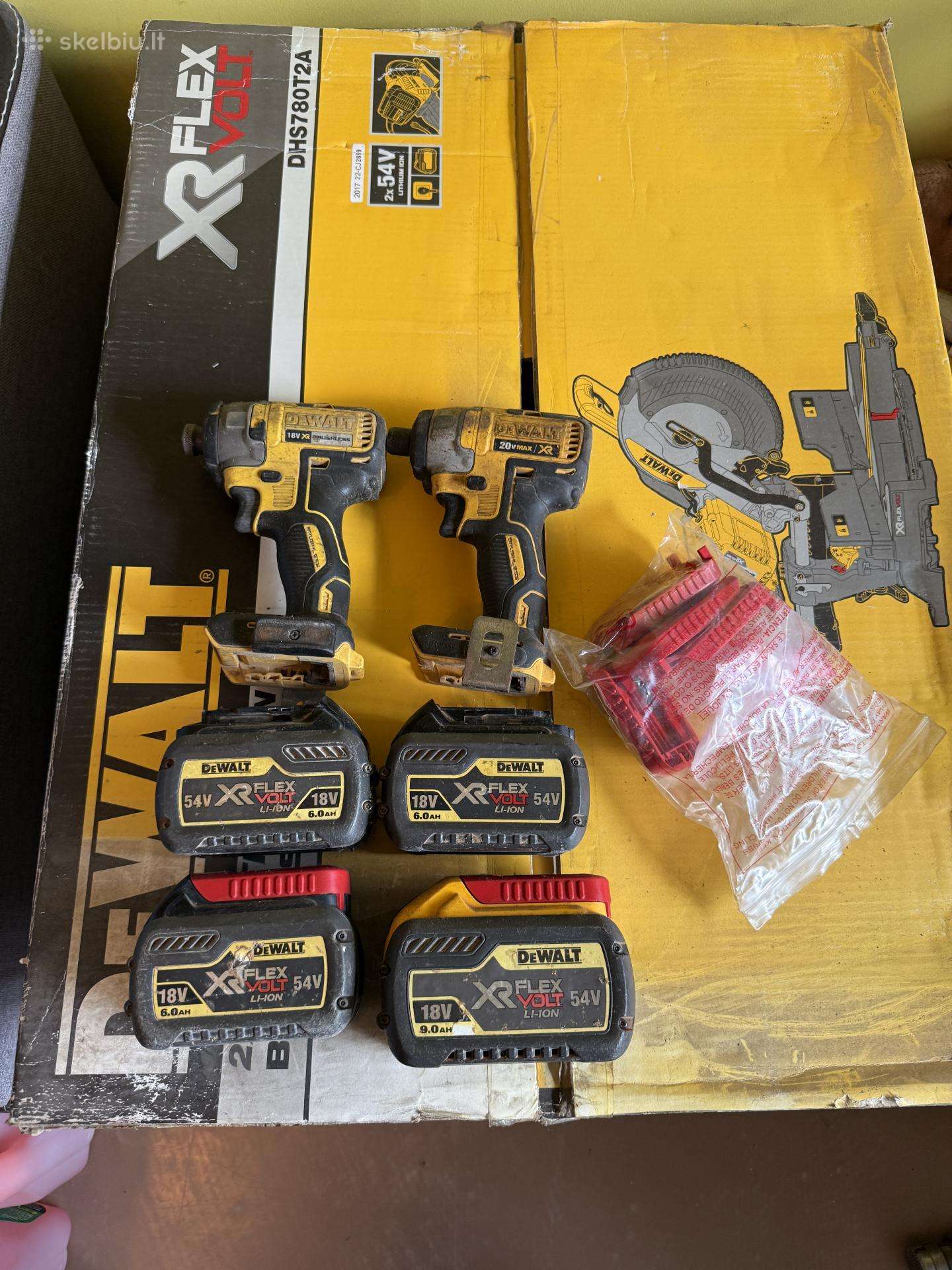 Dewalt suktuvai Dcf887 Dcf886 ir akumuliatoriai