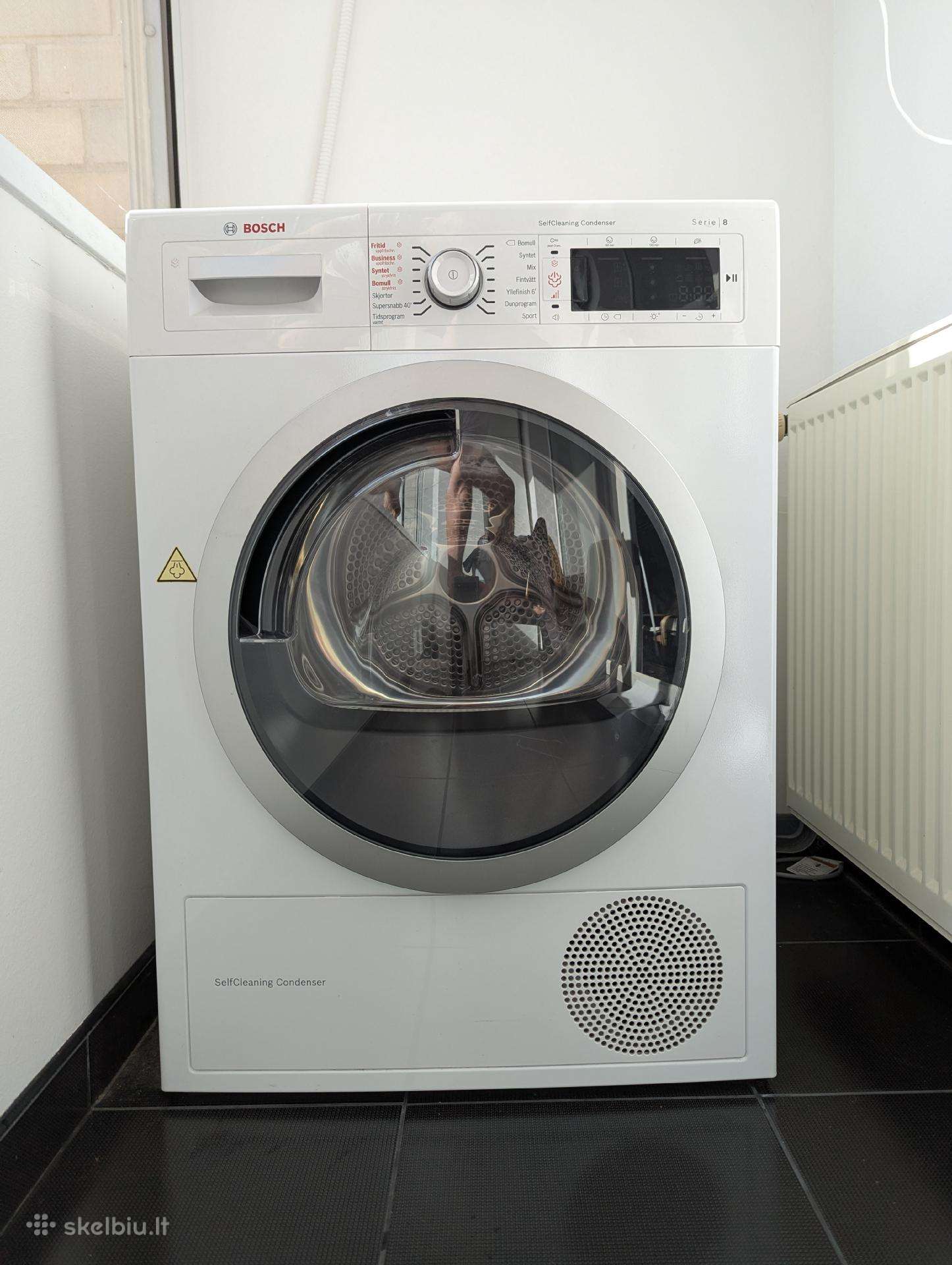 Naudota džiovyklė Bosch 9kg, A++, šilumos siurblys