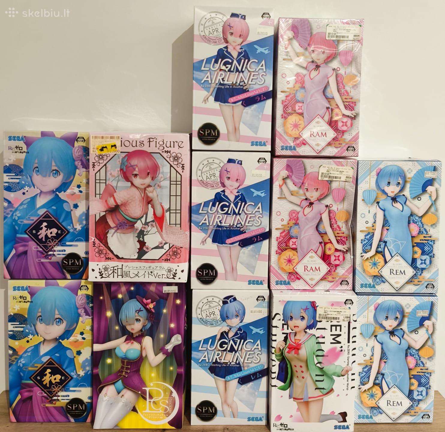 Re:zero anime figūrėlių rinkinys – Rem ir RAM kole