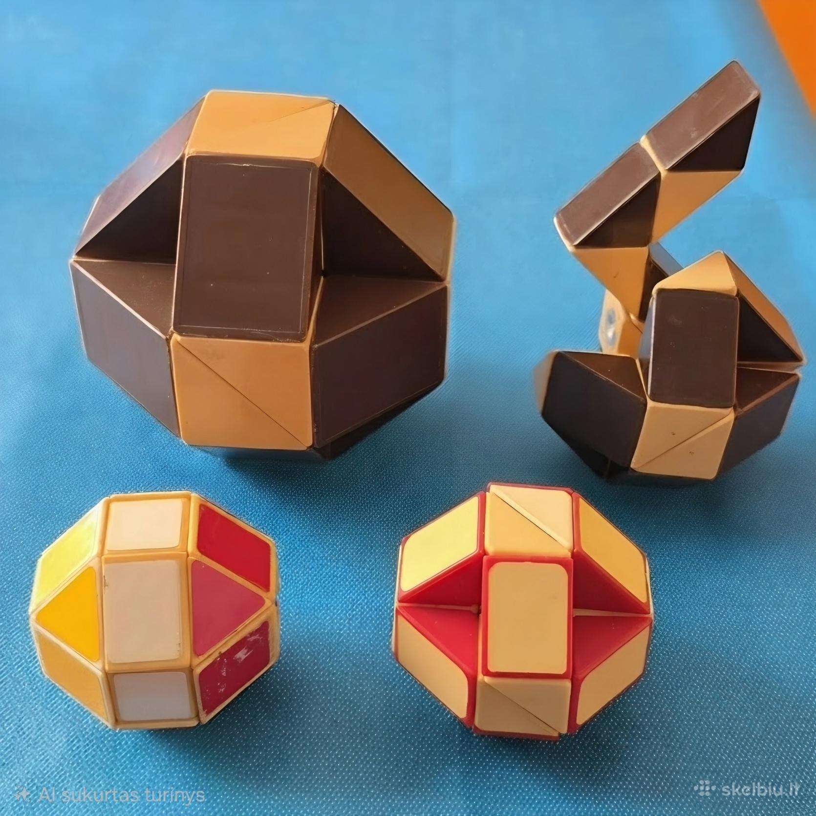 Vintažiniai lankstomi geometriniai galvosūkiai