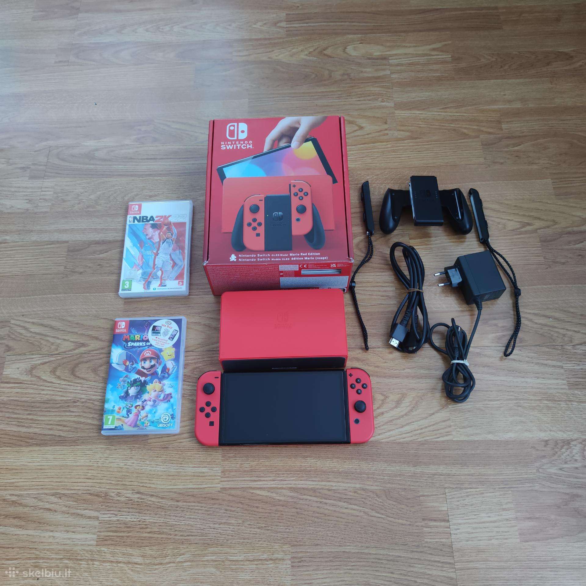 Nintendo Switch Oled Mario Red Edition+ Splatoon 2
