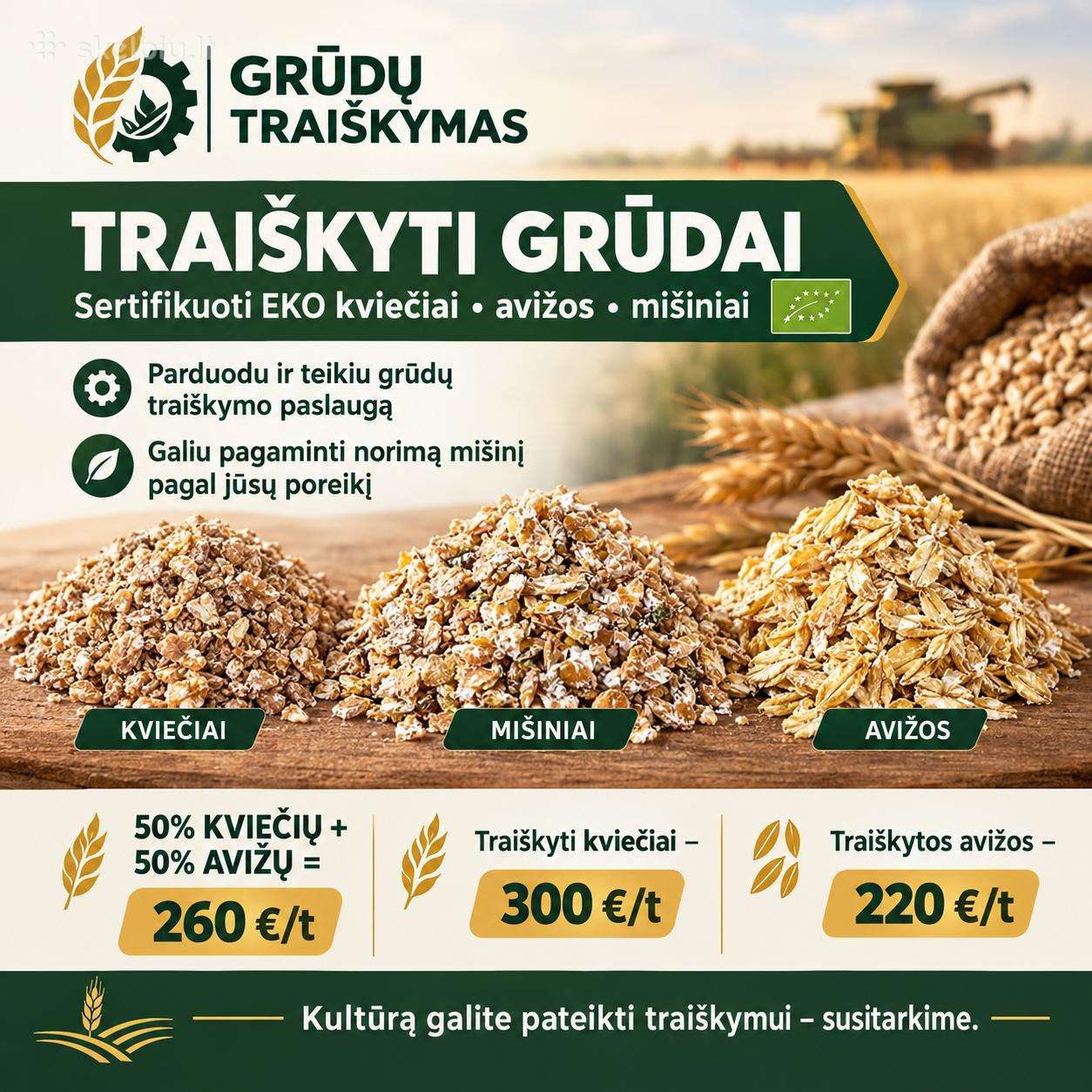 Traiškyti Eko grūdai