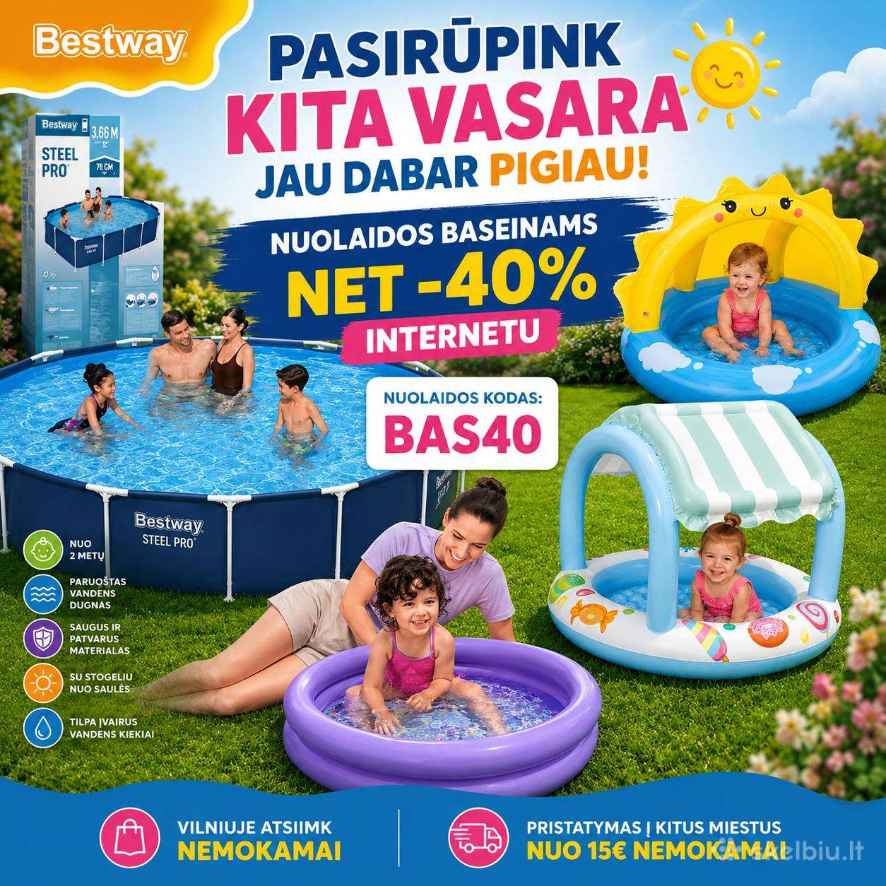Baseinai Vietoje Vilnius -40%