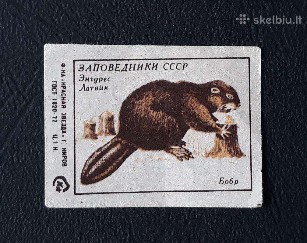 Degtukų etiketė 1977 Wildlife 023 Latvija