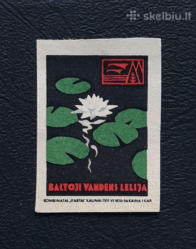 Degtukų etiketė Lietuva 1956 Gėlės 53-2