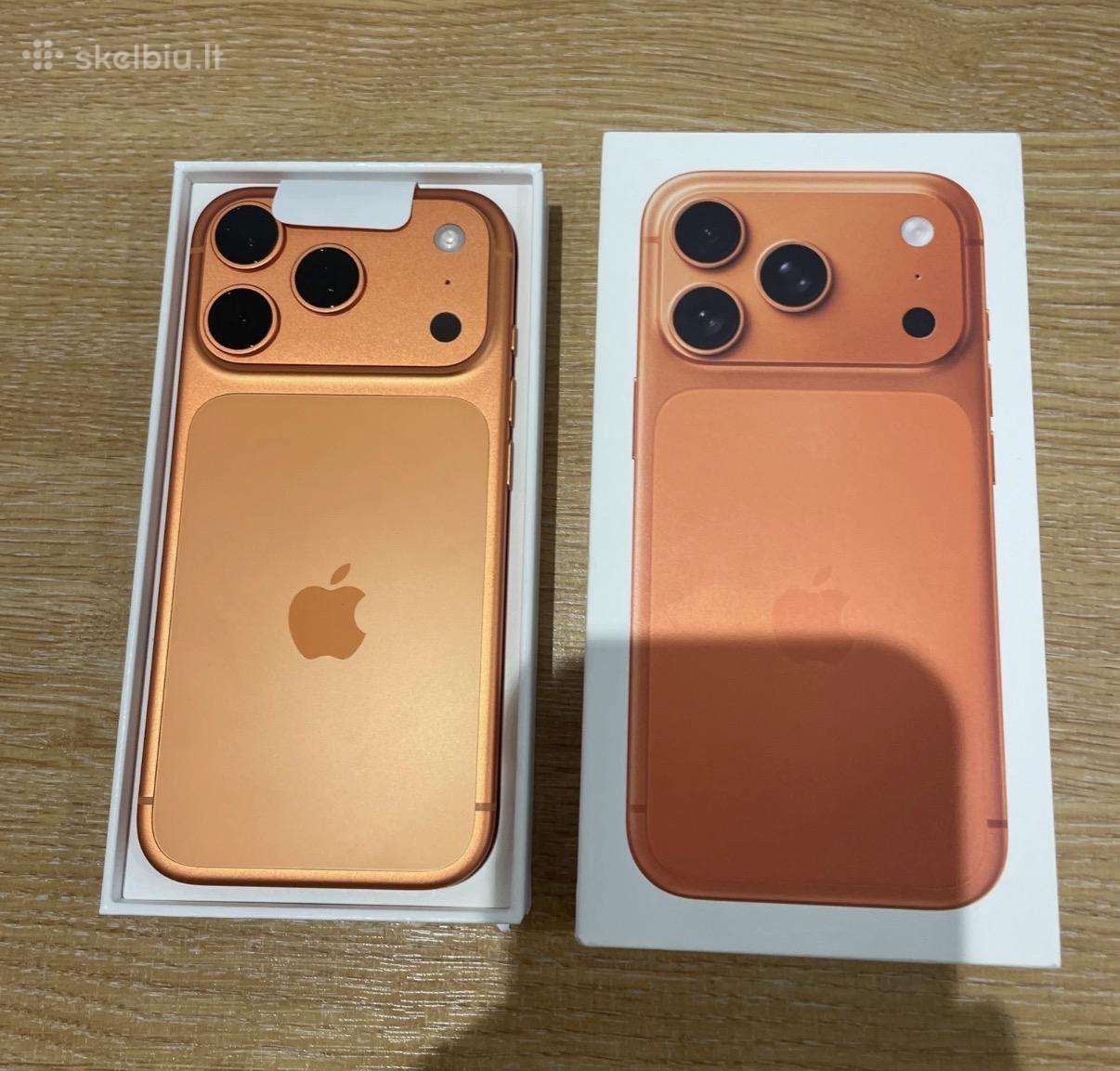 iPhone 17 pro orange mobilusis telefonas