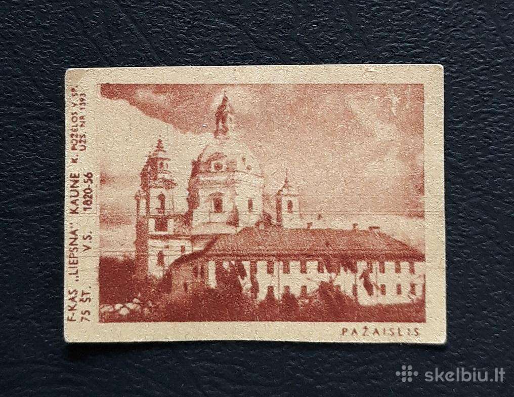 Degtukų etiketė Lietuva 1956 Pažaislis 077