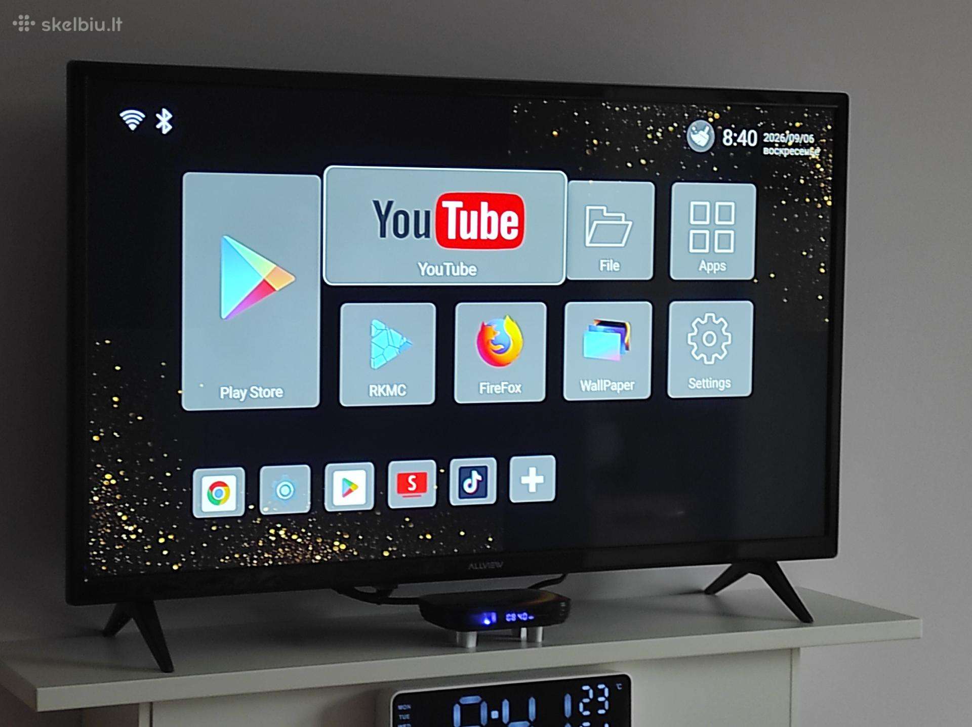 Pilnas TV komplektas su Smart TV (4gb RAM) ir 3 HD