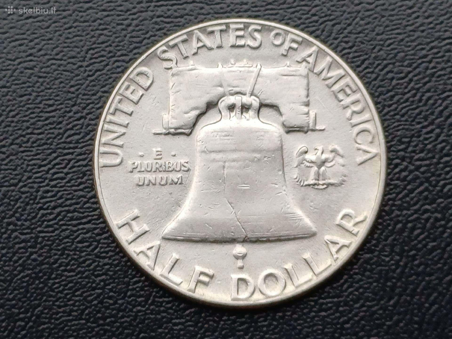 Pusė dolerio 1954m. JAV sidabras