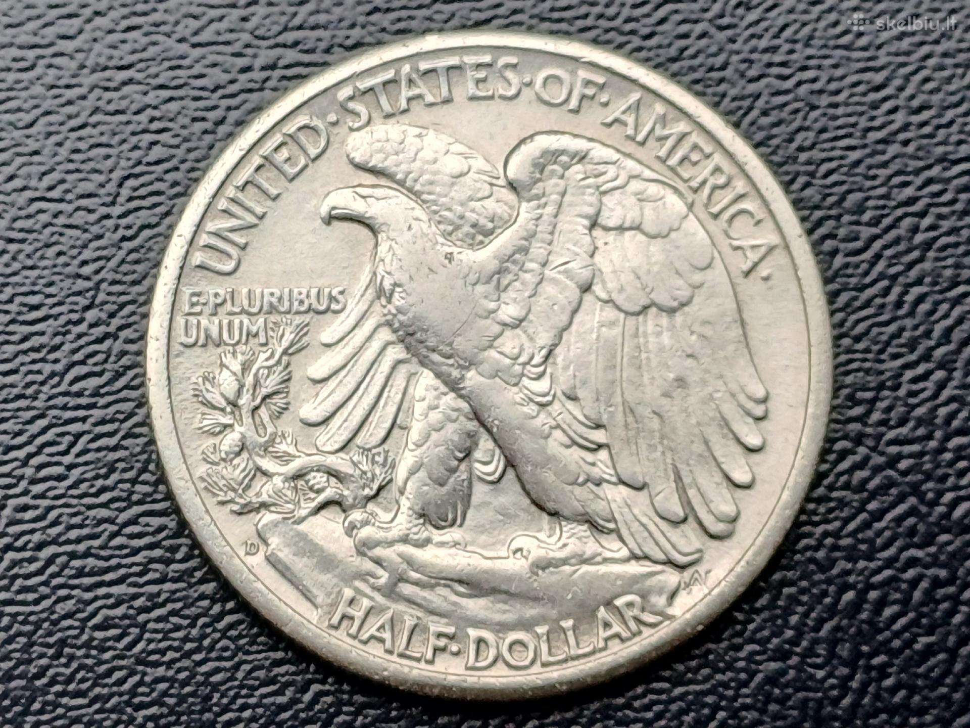 Puse dolerio 1945d. JAV sidabras