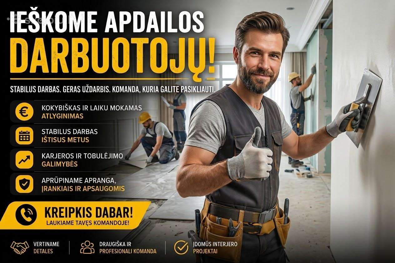 Vidaus apdaila, Gipso kartonas, plytelės, dažymas.