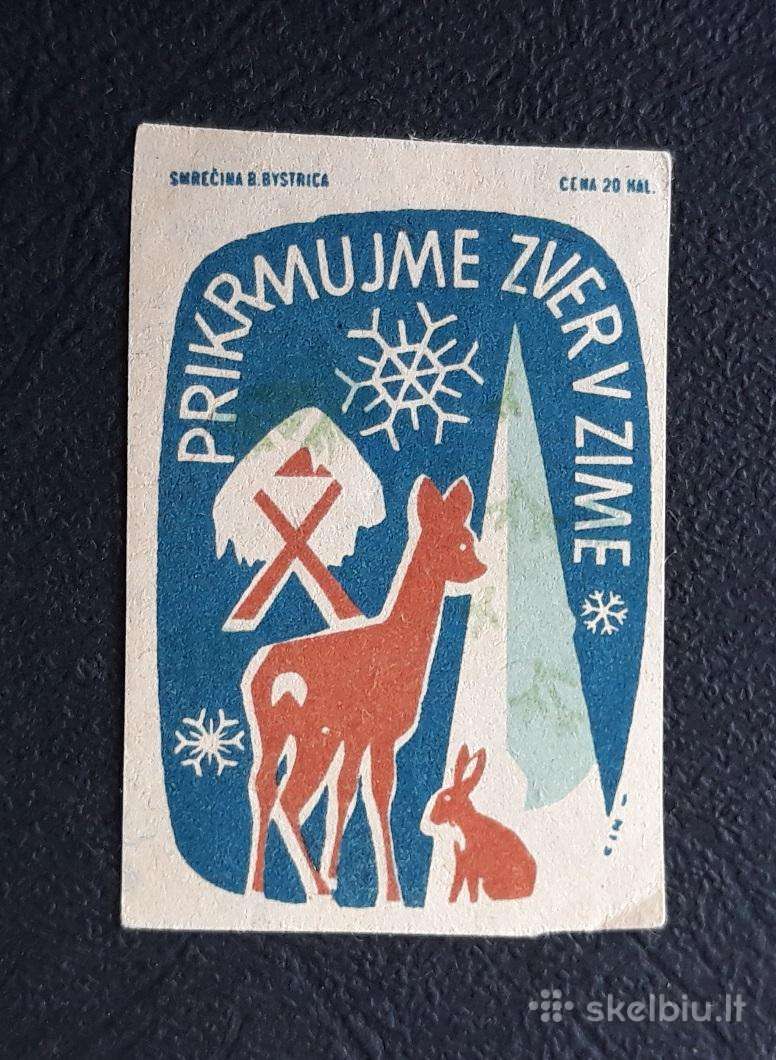 Degtukų etiketė Čekoslovakija 1960-ji Wildlife 08