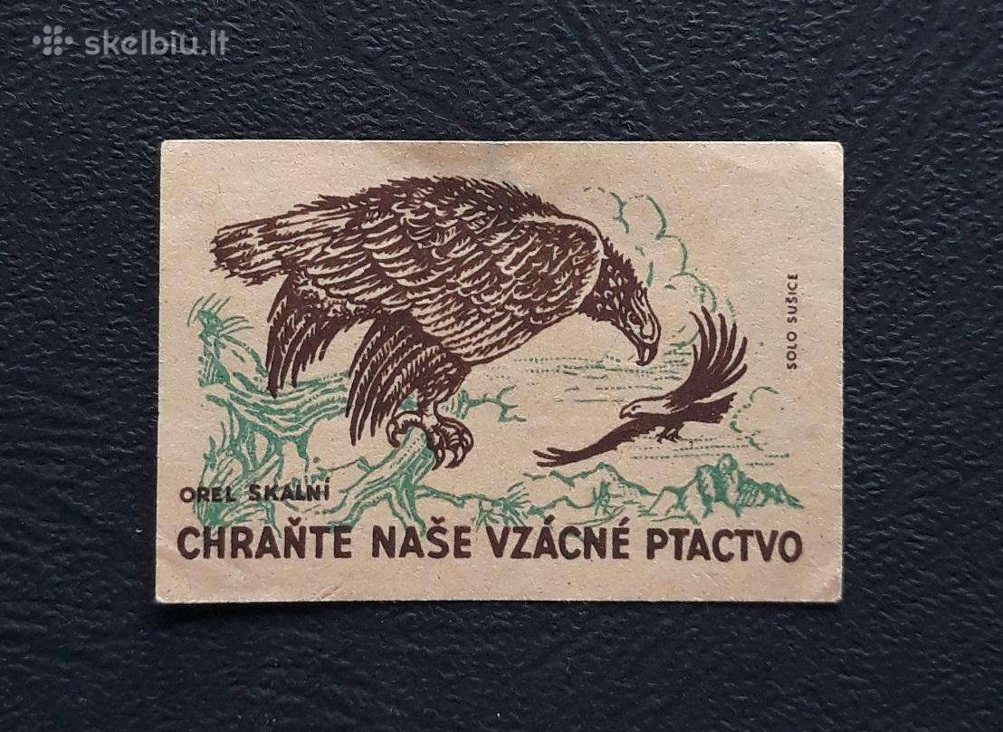 Degtukų etiketė Čekoslovakija 1960-ji Wildlife 11