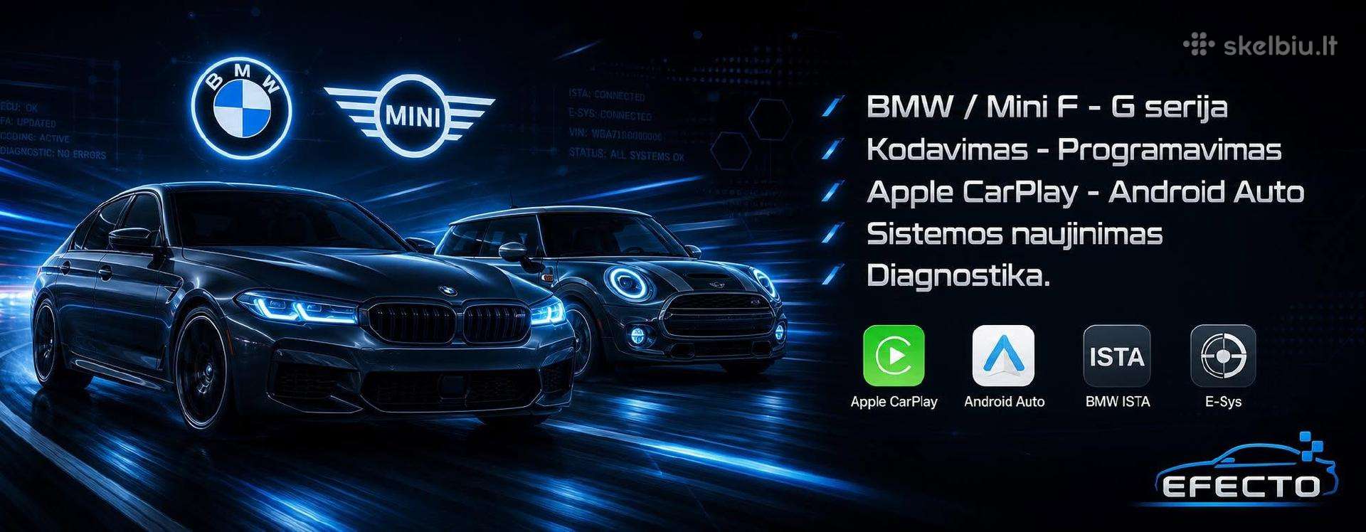 Bmw / Mini - Kodavimas, Programavimas, Carplay