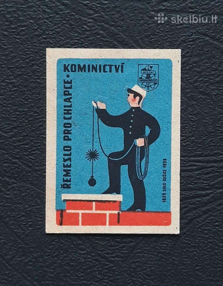 Degtukų etiketė Čekoslovakija 1958 01