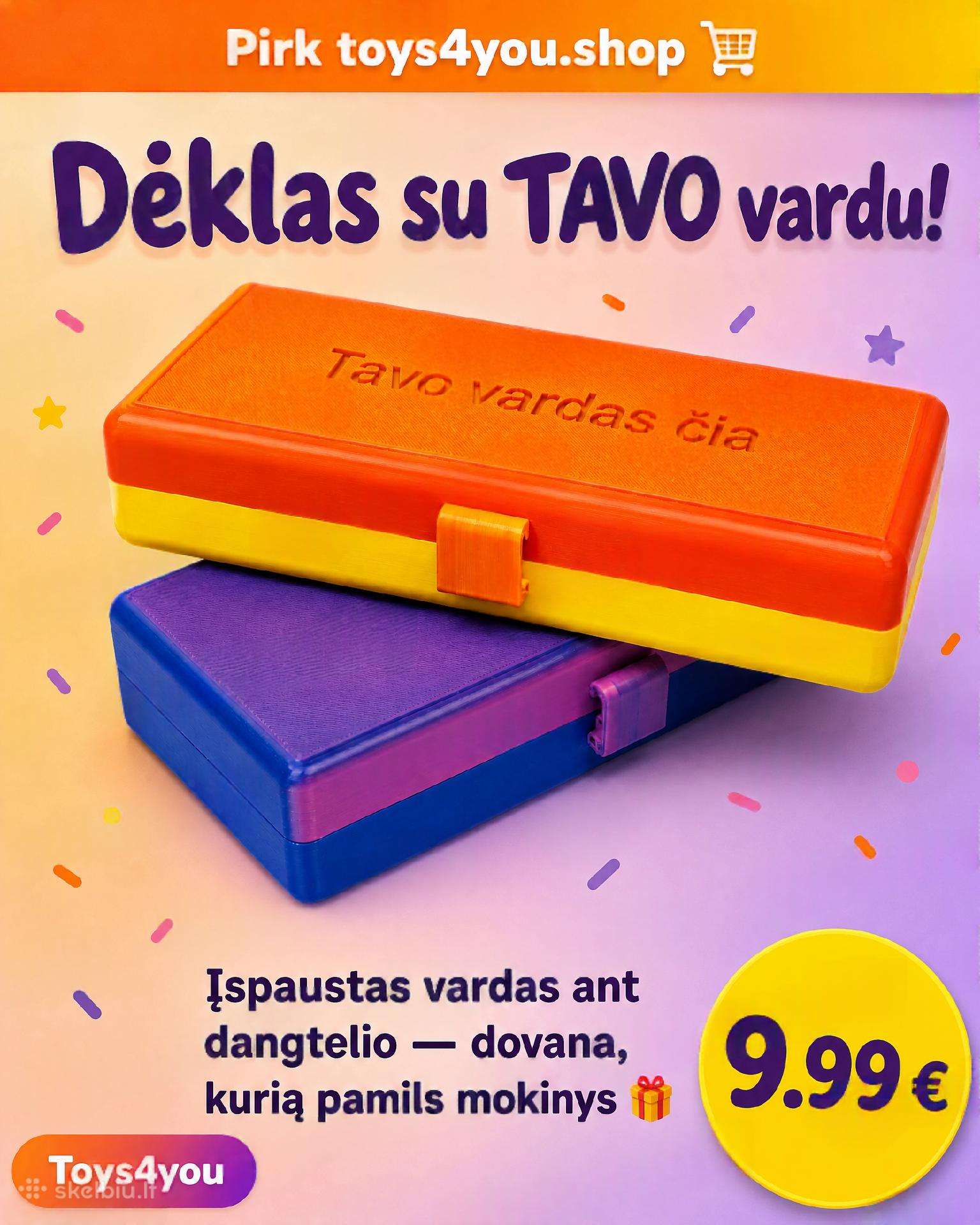 Vardinis pieštukų dėklas