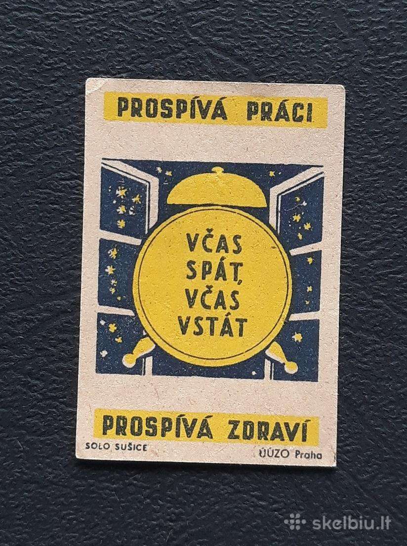 Degtukų etiketė Čekoslovakija 1960-ji Reklama 15