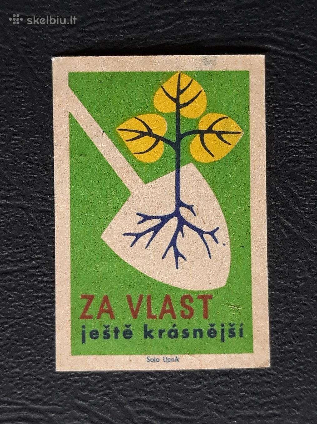 Degtukų etiketė Čekoslovakija 1960-ji Reklama 19