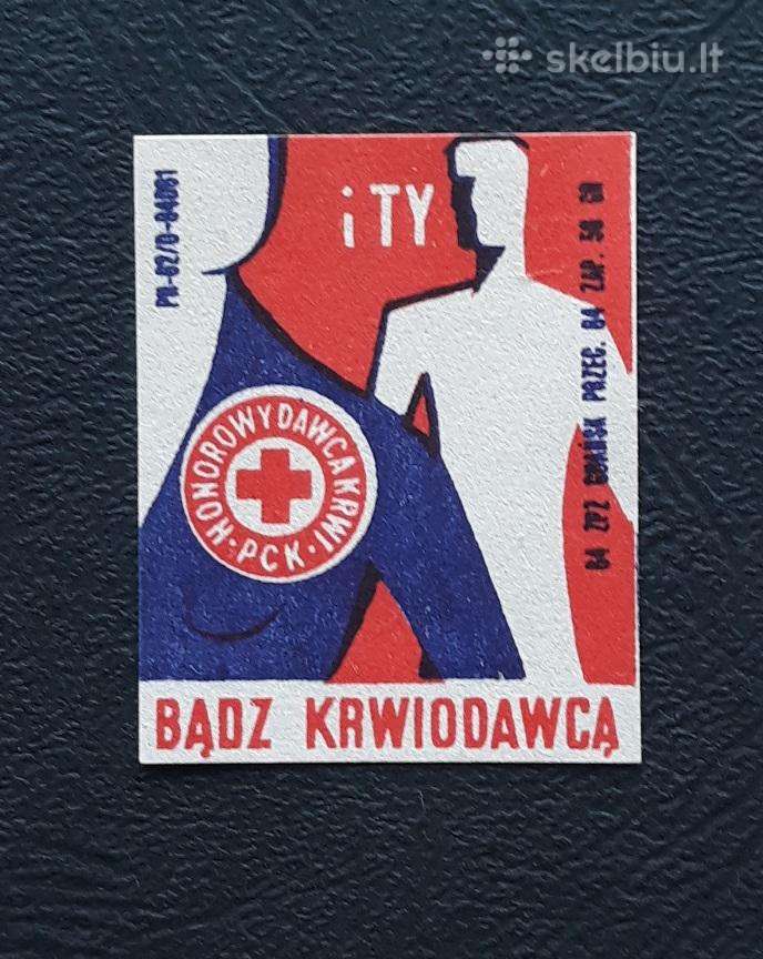 Degtukų etiketė Lenkija 1960-ji Medicina 12