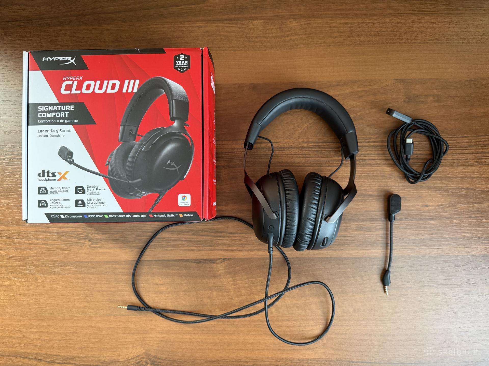Ausinės Hyperx Cloud 3 su garantija