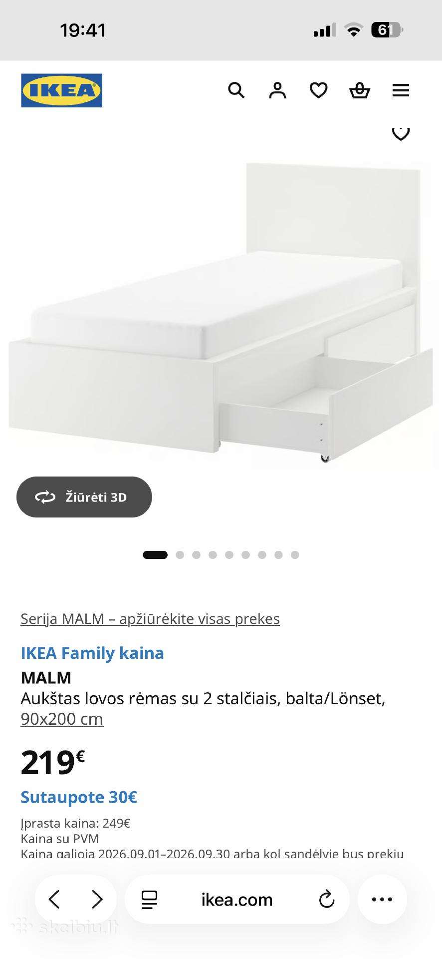 Ikea Malm 90x200