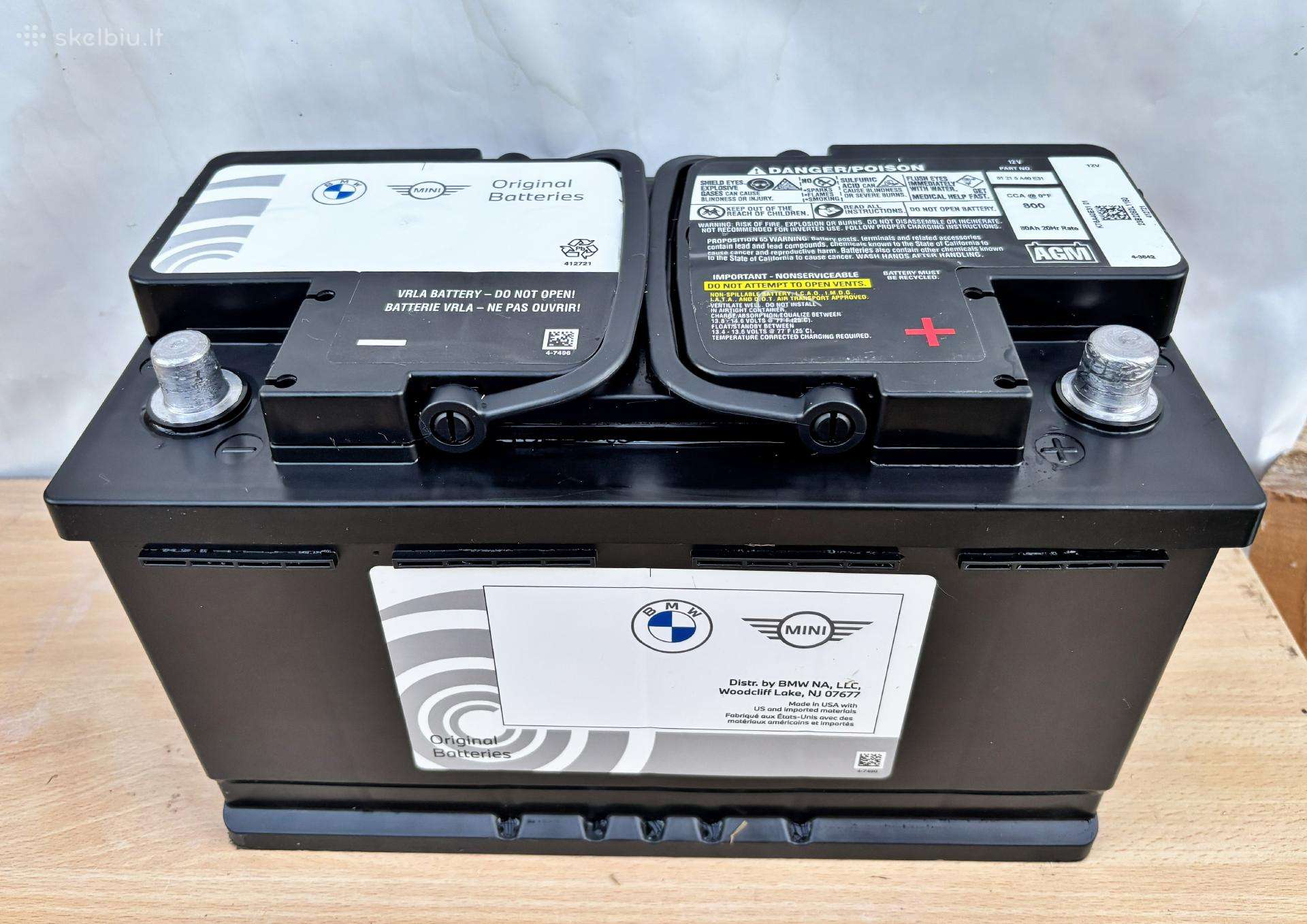 Originalus Bmw Agm 80ah 800a akumuliatorius