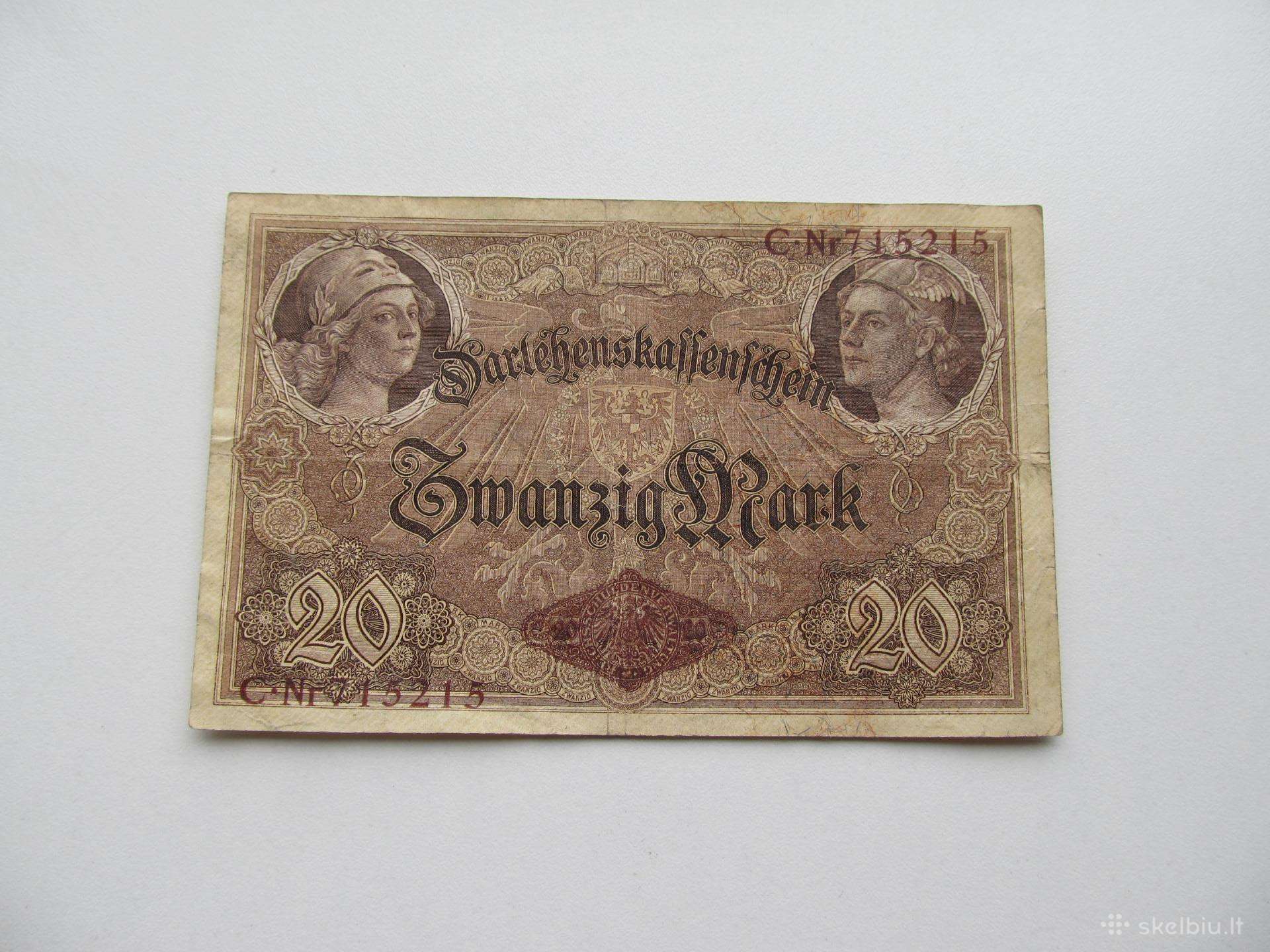 20 markiu , Vokietija , 1914
