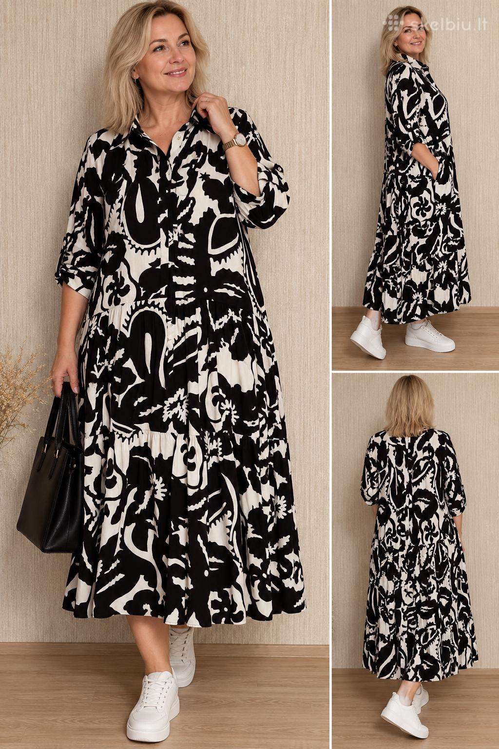 H&m viskozės midi suknelė Xxxl
