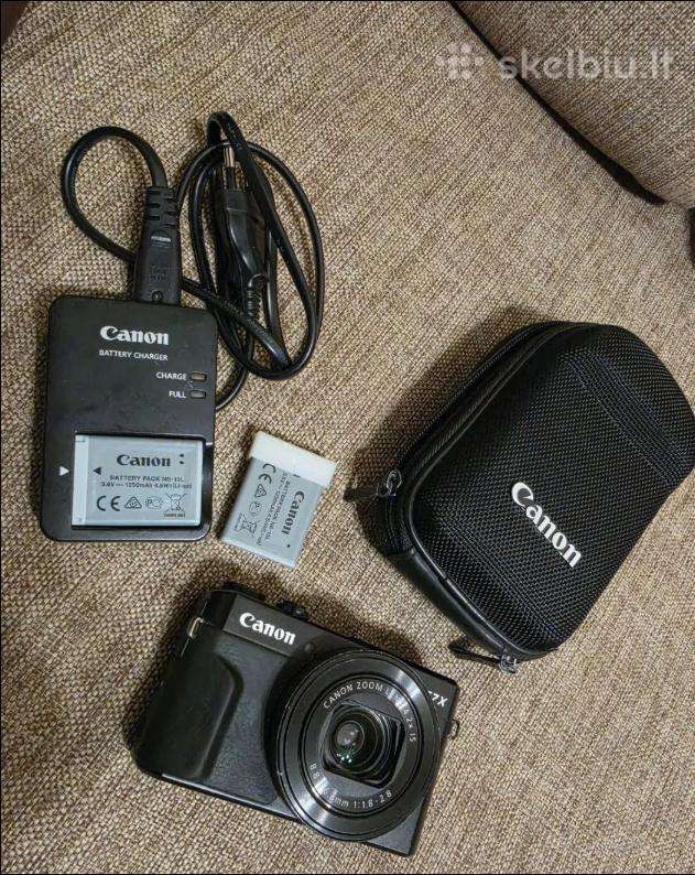 Canon Powershot G7 X fotoaparatas su priedais