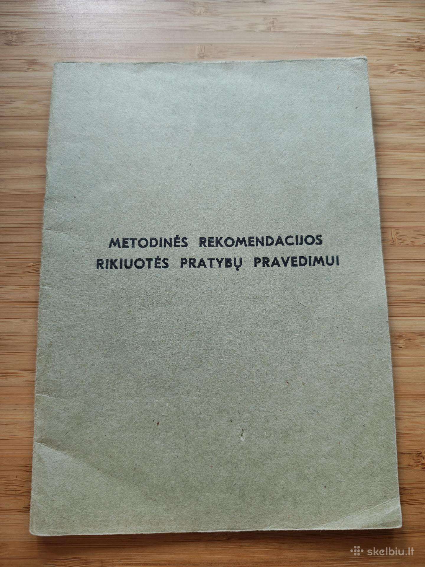 Rekomendacijos rokiruotės pratyboms. 1996
