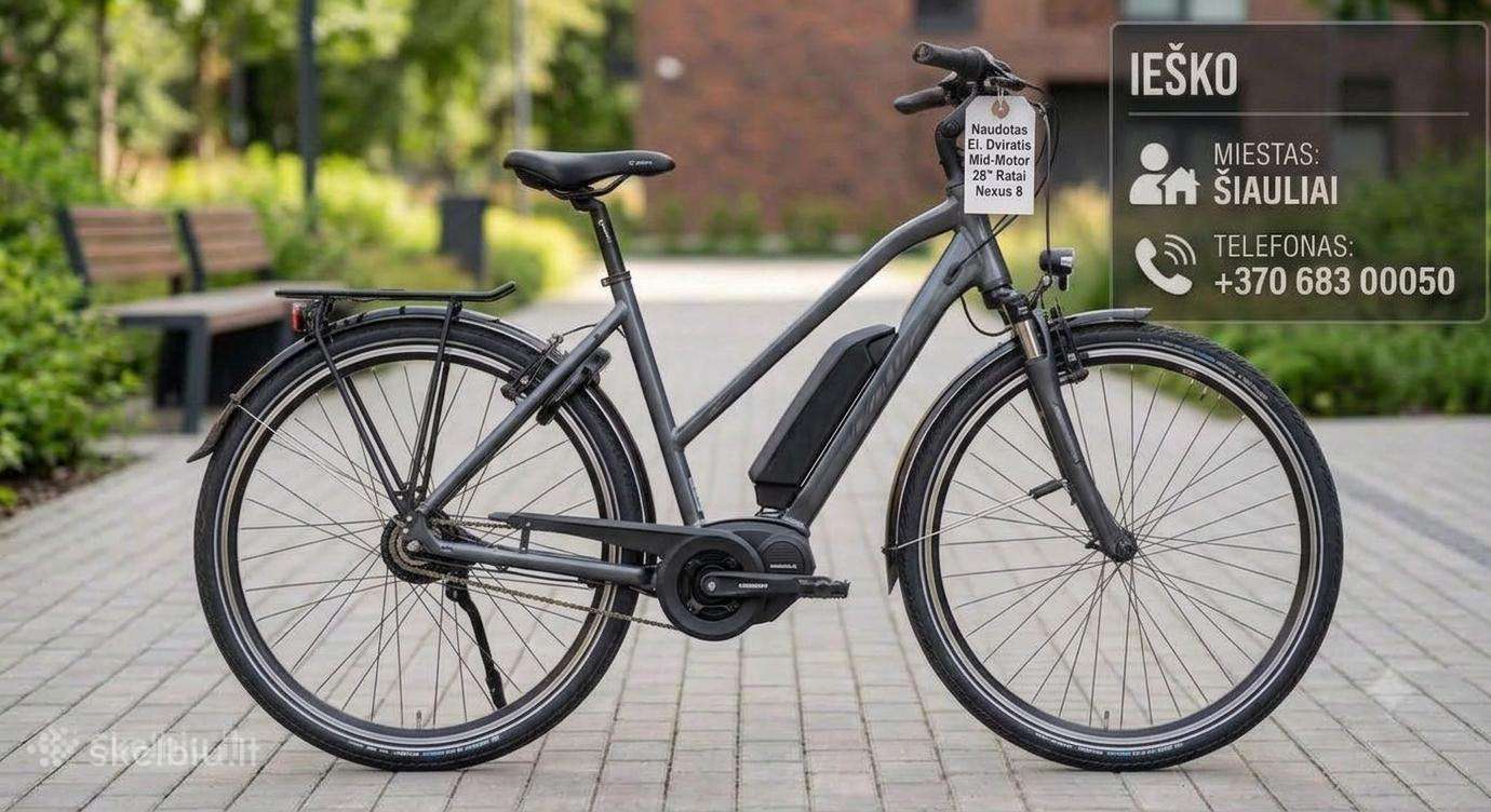 Ieskau Miesto dviratį 26" su vid, Shimano 7/8