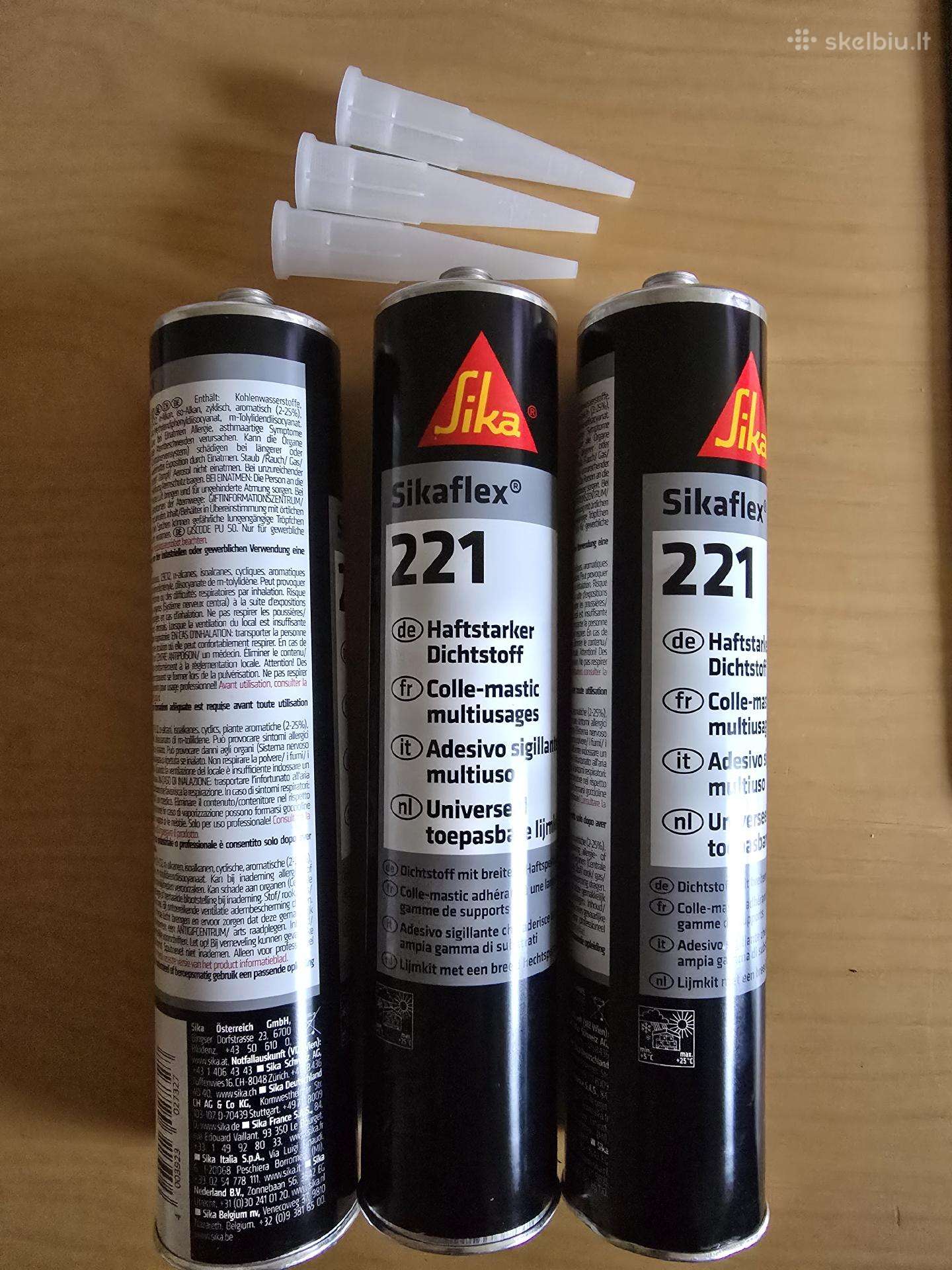 Klijai hermetikas Sikaflex 221 balti