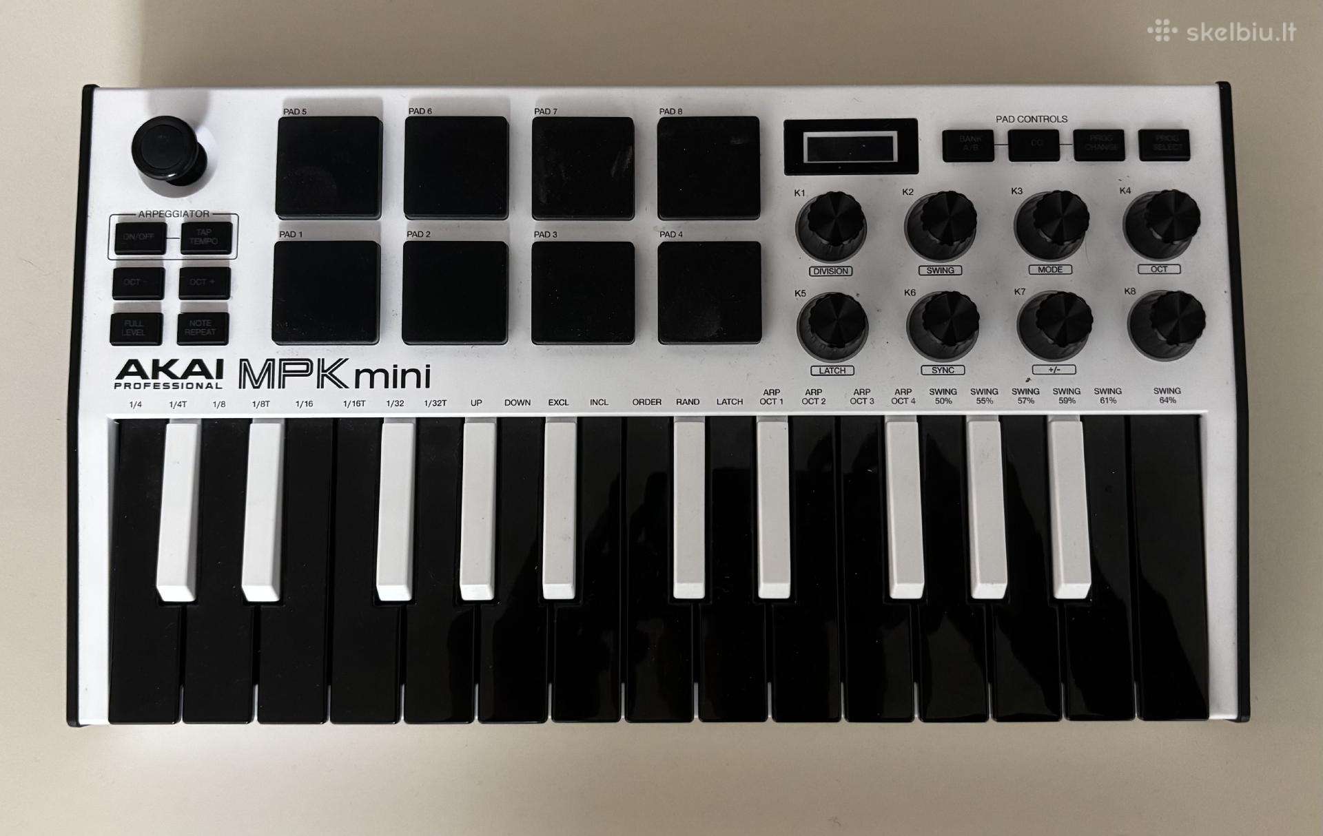 Midi Klaviatūra Akai Mpk Mini Mk3 White