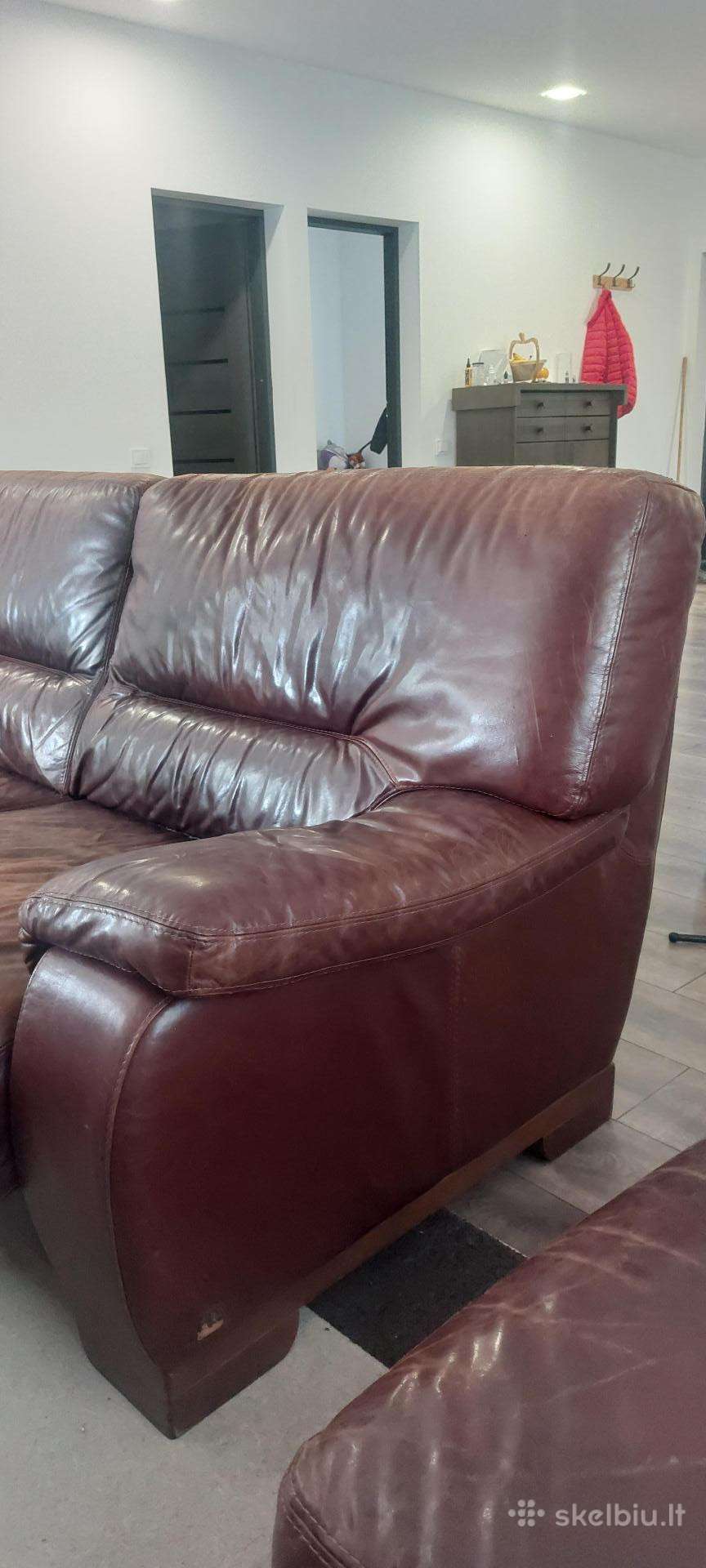 Natūralios odos sofa 3+2