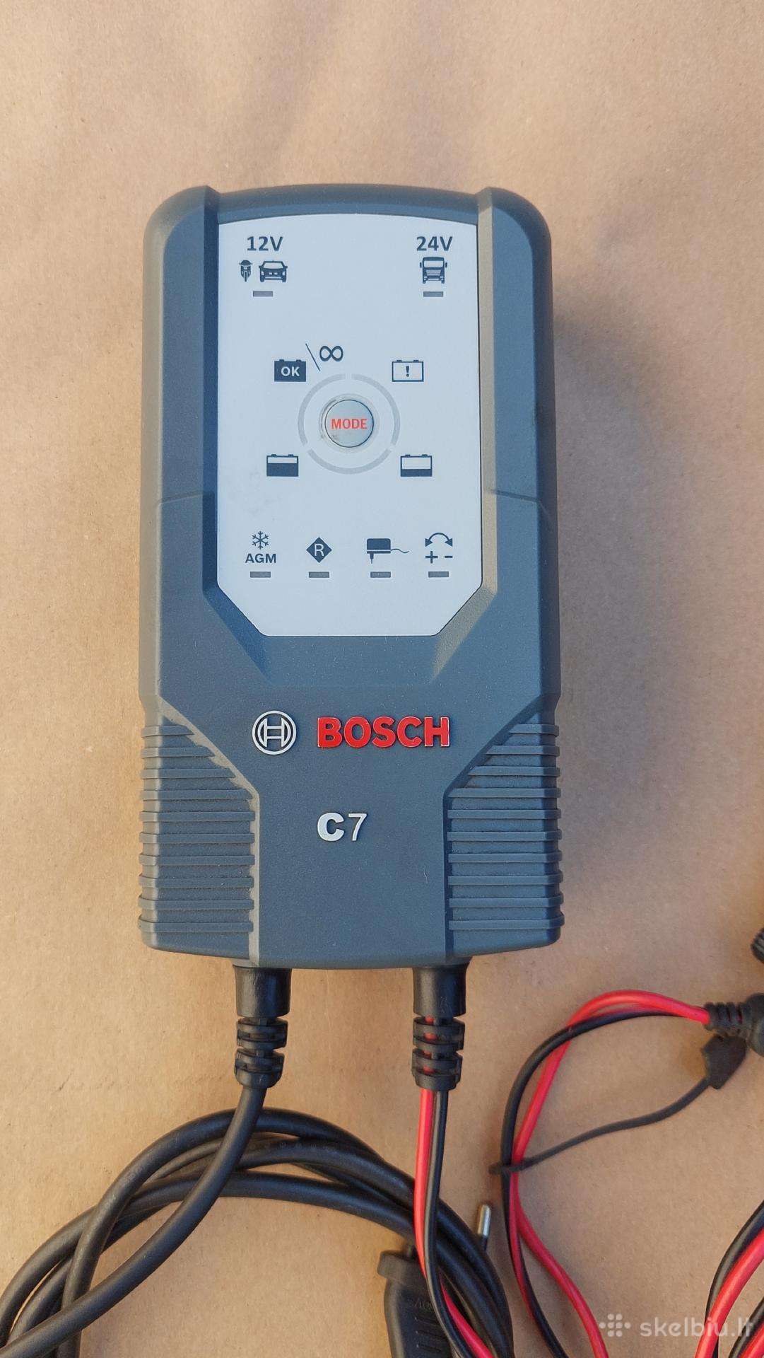 12v/24v Bosch C7 auto/moto pakrovėjas 14ah - 230ah
