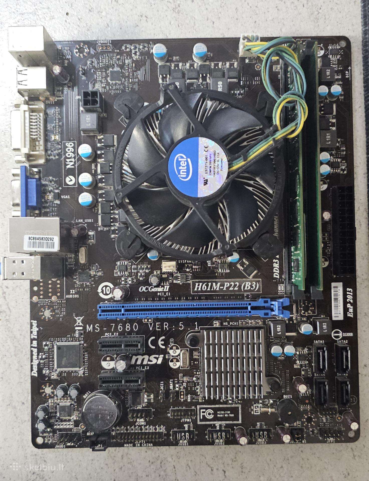 Motinine plokšte+cpu+RAM