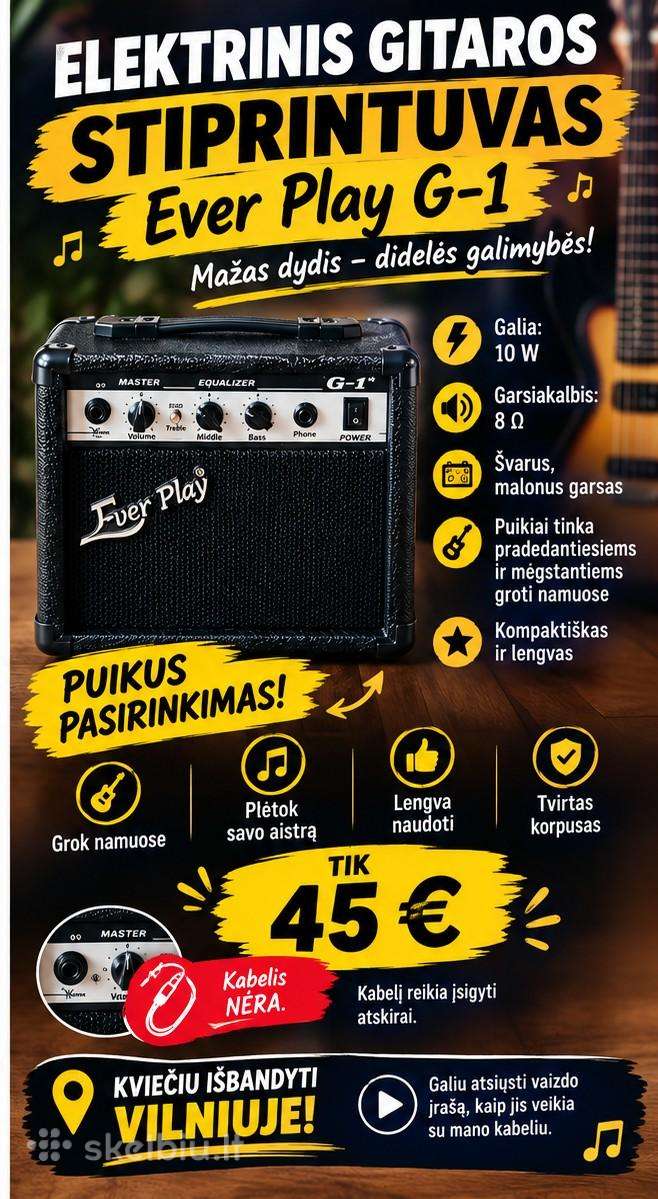 Gitaros stiprintuvas Everplay