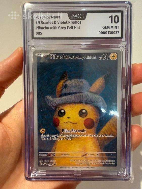 Pikachu Van Gogh Felt Hat 085 Aog 10 + papild