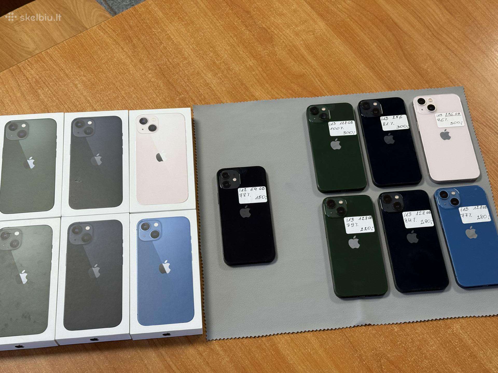 iPhone 13 su 128gb ir su 256gb be subraižymų