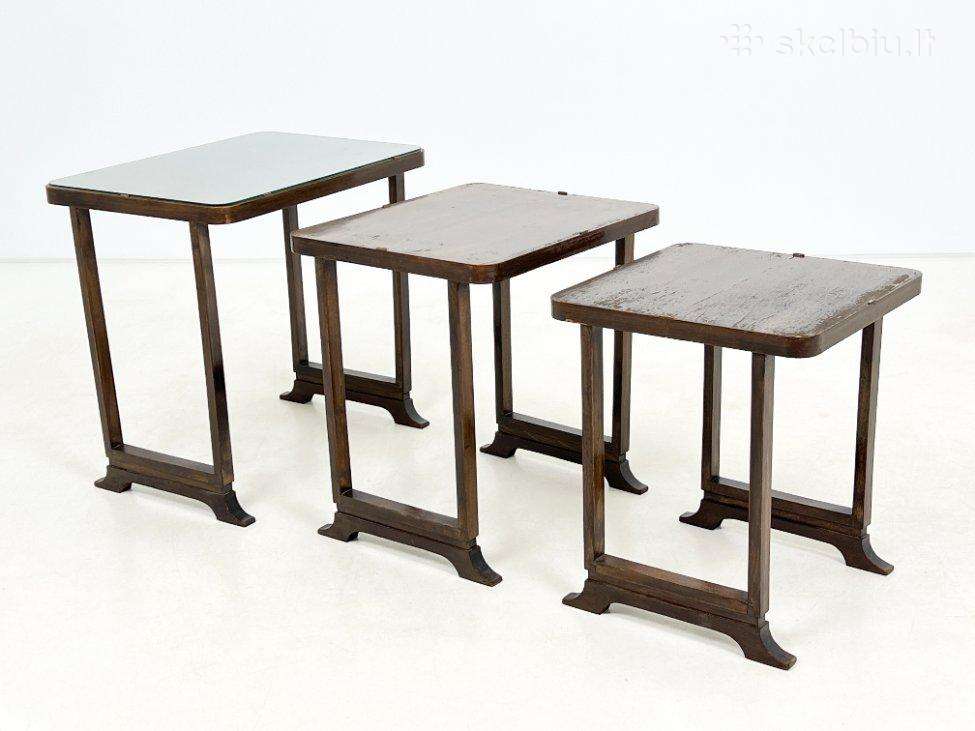 Art deco staliukai 3 vnt. Komplektas