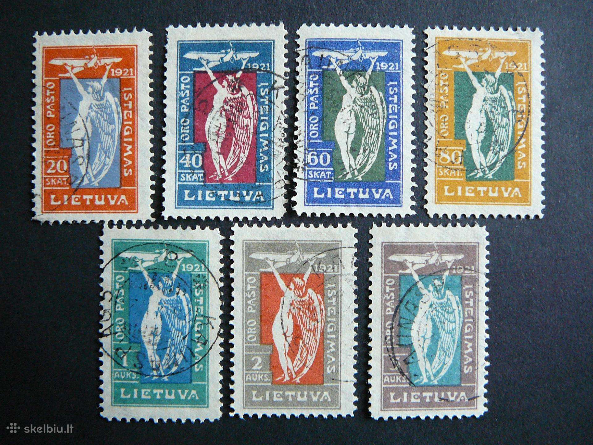 Lietuva 1921 Angeliukai Lektuvai antsp. lit109/5a