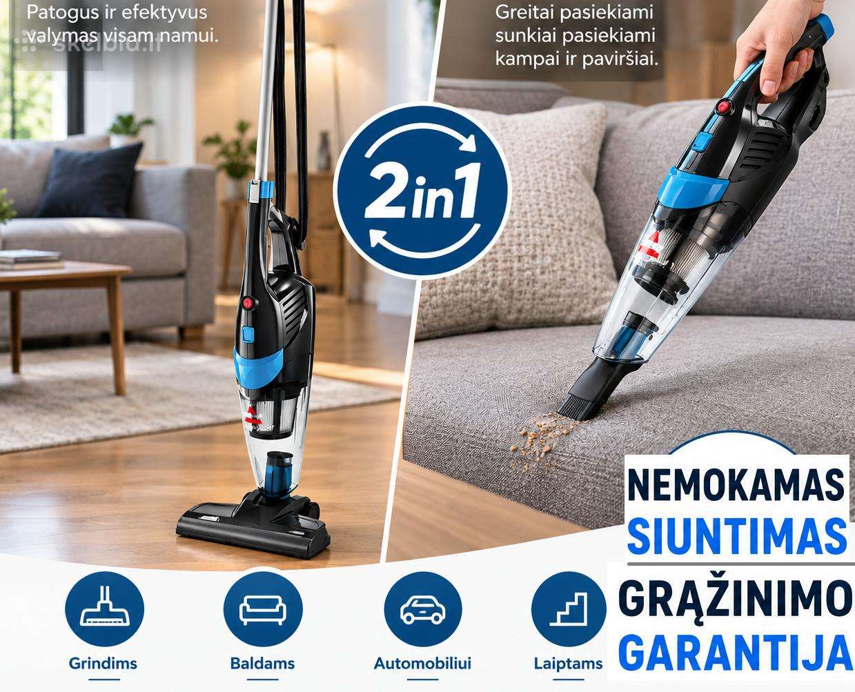 Lengvas dulkių siurblys Bissell