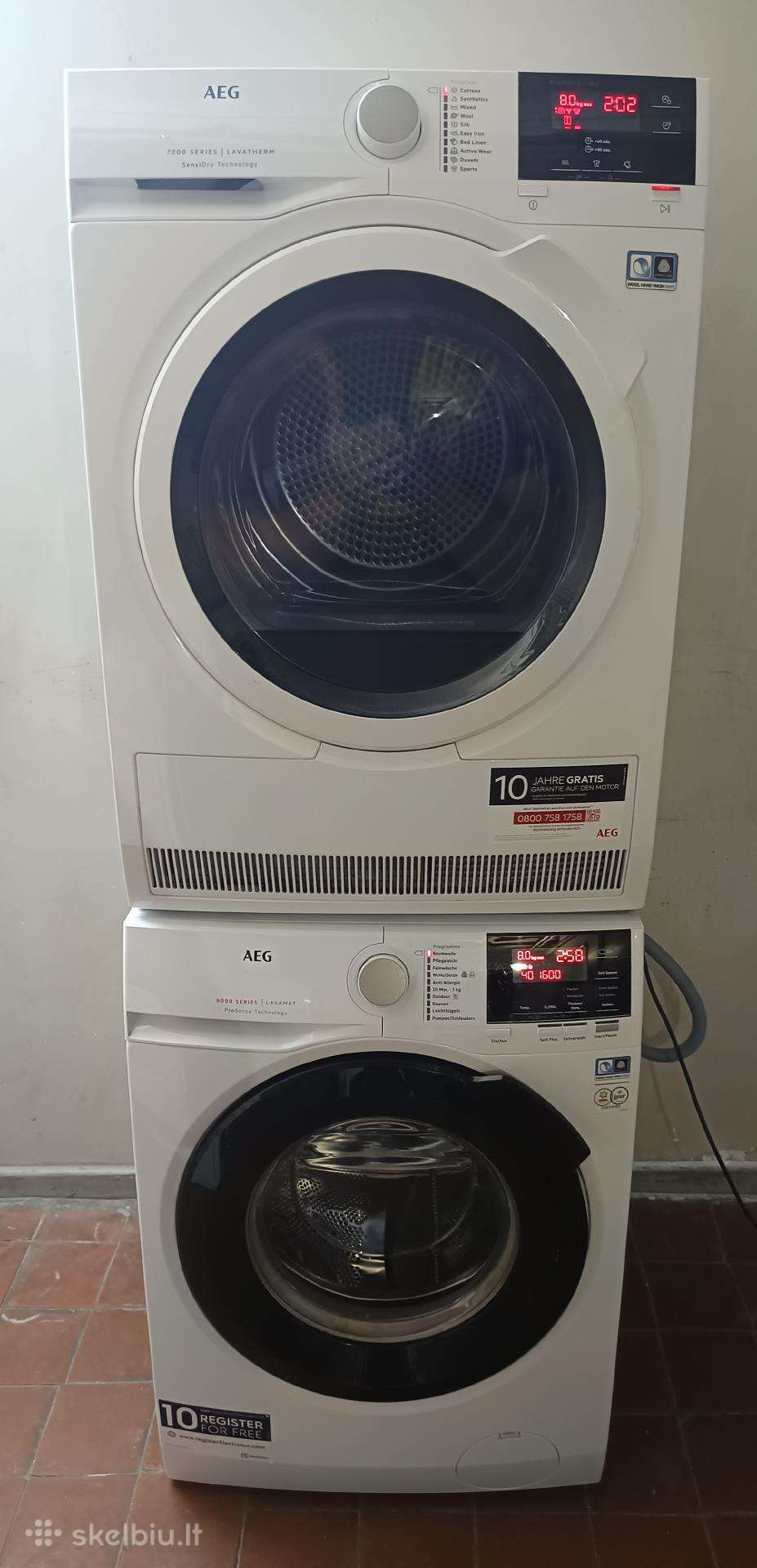 Aeg 7000serijos 8 kg su garantija