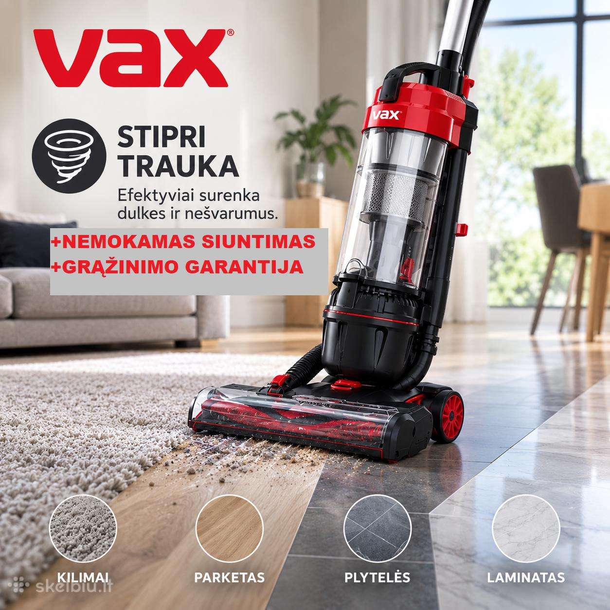Vertikalus dulkių siurblys Vax Cikloninis be maišų
