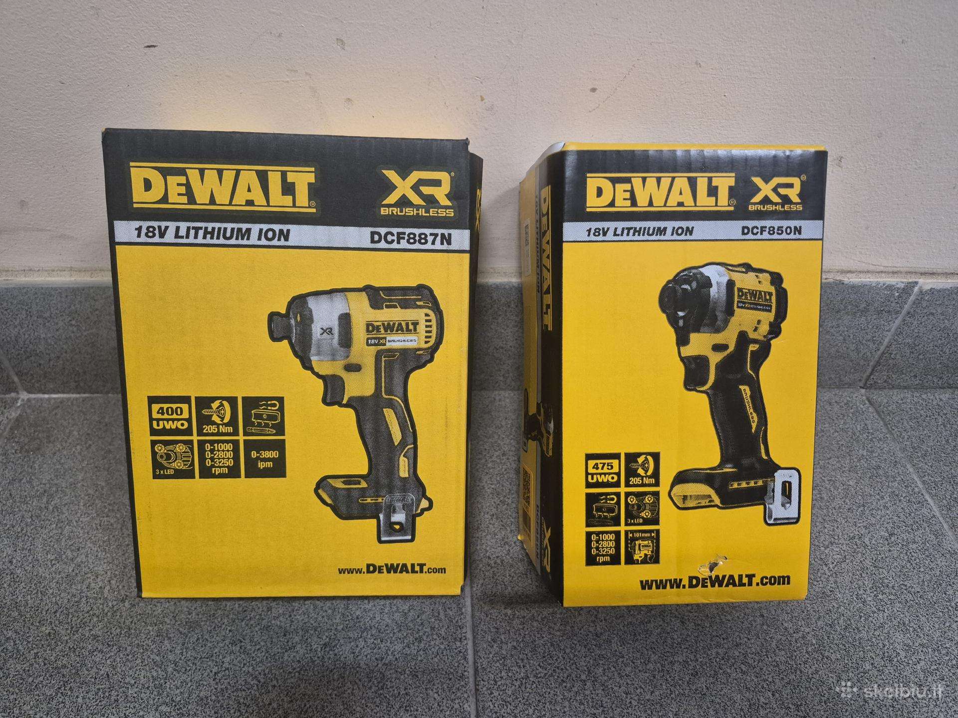 Dewalt suktuvai Dcf850n- Dcf887n Nauji
