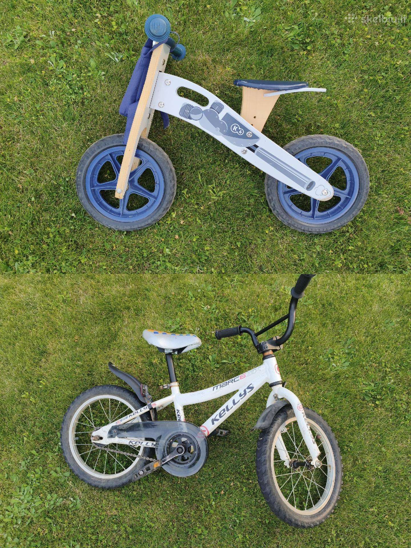 Du vaikiški dviratukai