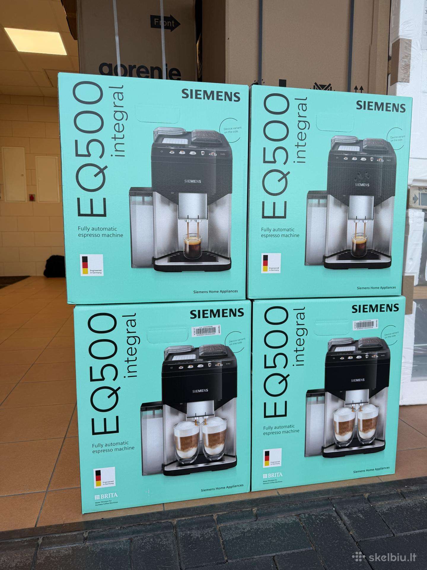 Siemens Eq500 serijos automatiniai kavos aparatai