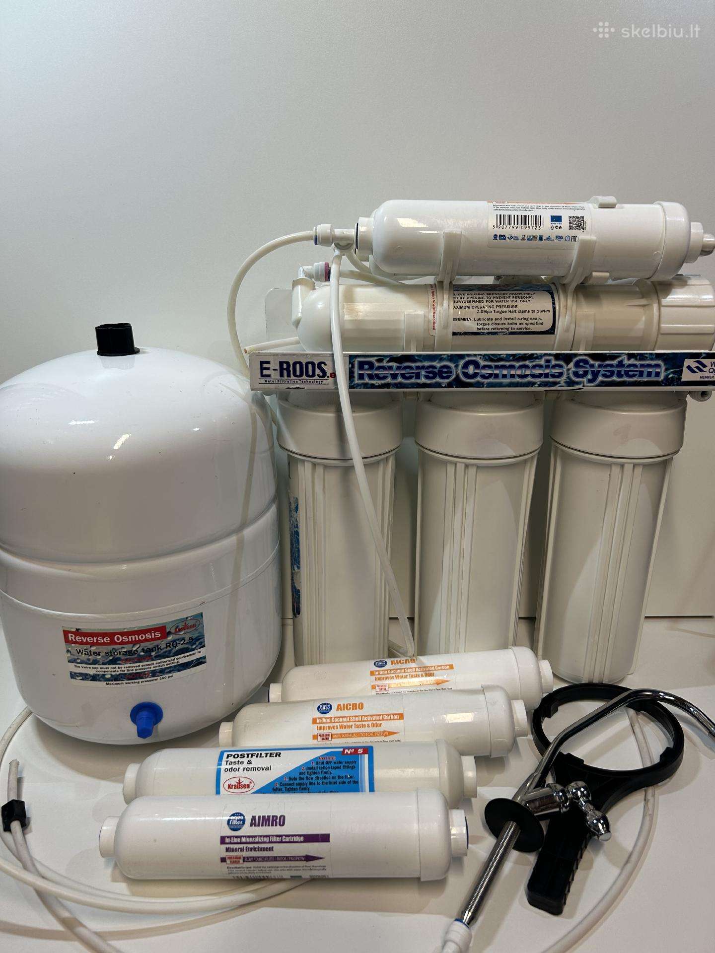 Atbulinio osmoso vandens filtravimo sistema E-roos
